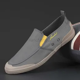 Sapatos casuais masculinos de lona respirável, mocassins confortáveis, leves e preguiçosos, para lazer e caminhada, mocassins macios