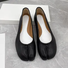 Gai gai gai vestido mocassins de couro genuíno split toe alta qualidade verão mulher casual ballet sapatos de caminhada plana para mulher 230830