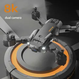 Simulatori Drone professionale 5G 8K HD con doppia fotocamera Wifi FPV Evitamento ostacoli su tre lati Quadcopter pieghevole Flusso ottico x0831