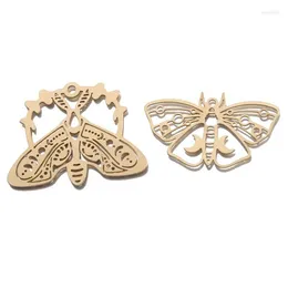 Charms Brass Moth Celestial Butterfly Pendant Crescent Moon On For Diy Jewelry Fiindings Making Decoration Drop Delivery Findings Comp Dhouw