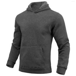 Men's Hoodies 2023 Autumn Fashion Men Hoody Hip Hop Streetwear Casual Sweatshirts Solid Color Fleece Drop