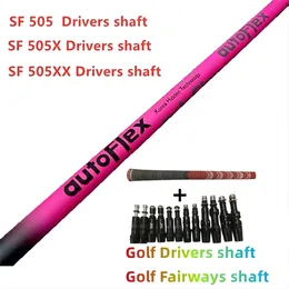 Eixo de golfe rosa autoflex eixo de driver de golfe sf505/sf505x/sf505xx flex eixo de madeira grafite manga e aderência de montagem grátis
