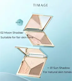 Body Glitter Timage Master Caitang High Gloss Contour Palette Threecolor Onepiece Matte Bronzer Highlighter Nos Shadow Sculpted Face 17G 230830