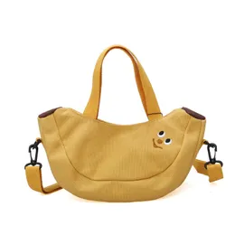 Bolsas de noche Linda caricatura Hombro Bolsa de asas Fruta Plátano Manzana Bordada Lona Señoras Crossbody Messenger Mujeres Mini Bolso Monedero 230831