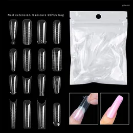 False Nails Extension Art Tips Acrylic Fake Finger UV Gel Polish Mold Sculpted Full Cover Press On Manicures Supplies Tool