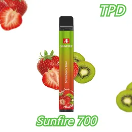 아일랜드 일회용 vapes Sunfire Puff 700 퍼프 TPD 일회용 vape 2ml 리플렉셔리 등록 된 맛 E-Cigarettes 550mAh 20mg 증기 장치 OEM 도매 vapes EU