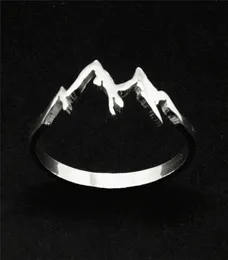 Fashion Creative Mountain Range Ring Nature Motivation Jewelry Hiking Snowboard Lover Gift bijoux femme X7M25085063