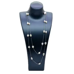 Anhänger Halsketten Barock Lange Halskette Natürliche Süßwasser Perle Mehrfarbige Unregelmäßige Form Kleid Zubehör Damen 230831