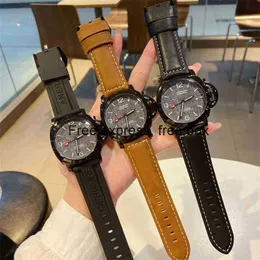 Limited Edition VS Carbon fiber ceramic Paneraisswatch Net Red High-end Xiaopei Same Nahai Leisure Large Dial Running Second Timing Luminous Men's Watch Sports Navy