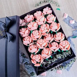 Dekorativa blommor konstgjorda rosor Byggnadsblock Bukett Små partiklar Kompatibla med monterad blommor Holiday Gift Rose Series Aldult