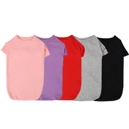 Koszule dla psów puste koszulka miękka dla małych średnich dużych psów ubrania szczeniąt oddychający bawełniany kot podstawowy koszulka Kitten odzież Urocza przytulna mody mody 5xl A822