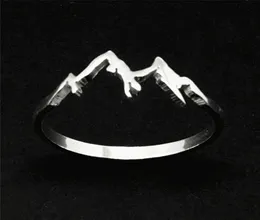 Fashion Creative Mountain Range Ring Nature Motivation Jewelry Hiking Snowboard Lover Gift bijoux femme X7M29449339