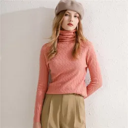 Suéteres de mujer 2023 Otoño e Invierno suéter de cachemira cuello alto jersey torcido salvaje suelto cárdigan de punto Top manga larga