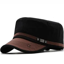 Berets ذات العلامات التجارية العسكرية CAP الصيف الخريف قبعة كاديت غير رسمية مغسولة القطن مسطح القبعات القبعات أنثى قبعات الجيش عظمى الرجل 230830
