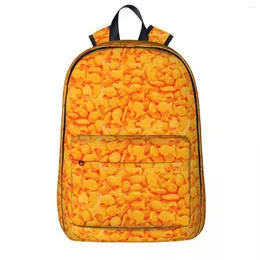 Backpack Gold Fish Cheese Snack in pastels Boy Girl BookBag Student School Bag Cartoon Kids Prochak Travel ramię