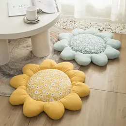 Kudde 60 cm runda pouf tatami golvs trädgård säte kudde kast hem soffa solros