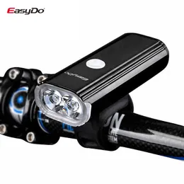 Bike Lights Easydo EL1110 Dual XPG LED Headlight Alloy Housing 4400mAH Battery 1000Lumen 360 Degree Rotation Cycling Lighting Front Lantern 230830