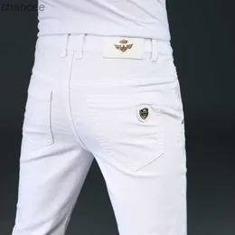 7 стилей 2022 Новые мужские белые стройные джинсы продвинутые растягиваемые джинсовые джинсы.