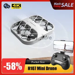 أجهزة المحاكاة الجديدة H107 RC Mini Drone Helicopter 4ch Toy Quadcopter Drone Headless 6axis One Key Return 360 درجة فليب LED RC RTF X0831