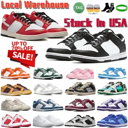 US Stocking Mens Basketball Shoes Local Warehouse Low White Black Panda OG Shoe Designer low men women sneakers Triple Pink UNC Shadow Pigeon mens trainers