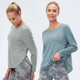 القمصان النشطة للسيدات الرياضة الرياضية Top Top Fitness Tirt Clothes Winter Long Sleeve Yoga Seamless Running Clothing