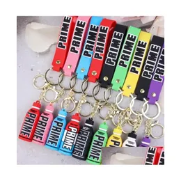 Other Festive Party Supplies Keychains Lanyards Prime Drink Rubber Keychain Cute Bottle Key Chains Ornament Car Bag Pendant Keyrin Dha2G