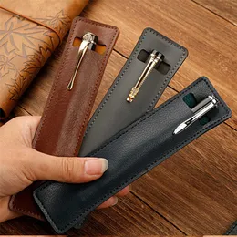 Uczenie się zabawek Pencil Case Mini Office Akcesoria Dostarcza Vintage Pencilase Portable Pen Torebka Skórzana torba