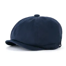 Berets 2023 primavera plus size hera boné grande cabeça homem sboy chapéu senhora octogonal bonés mulher boina de algodão 5456cm 5858cm 5860cm 6062cm 230830