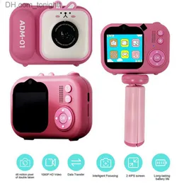 Kamery Nowy aparat dziecięcy S11 2,4-calowy wyświetlacz 4800W wysokiej rozdzielczości Dual Mini Cartoon Cute Digital Q230831