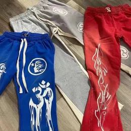 Mens Pants Vintage Red Hellstar Sweatpants High Quality Men Women Lose Bell Bottoms Pants Streetwear 230831