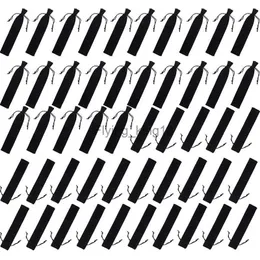Pencil Bags 100Pcs Velvet Pen Pouch Black Drawstring Bag Single Pen Holder Packaging Sleeve For School Office Business Gift HKD230831