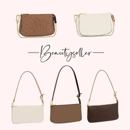 Högkvalitativ axelväska Pochette Accessories Fashion Women Handbag Top Designer Leather Crossbody Bags Mini Handväskor Kedjan Plånbokväska