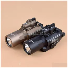 Tactical Sf X400 Tra Night Evolution Scout Light With Red Laser Flashlight Lanterna Fit 20Mm Picatinny Weaver Rail Drop Delivery