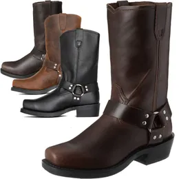 Stivali all'aperto Uomo Western Vintage Cowboy Maschio Leggero Comfort Cavaliere Autunno Inverno Scarpe Zapatos 230831