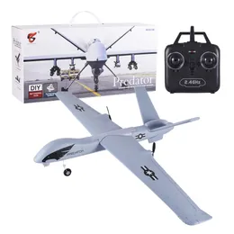 Flygplan Modle Flying Model Gliders RC Plan 2.4G 2Ch Predator Z51 Remote Control RC Airplane Wingpan Foam Hand Throwing Glider Toy Planes 230830