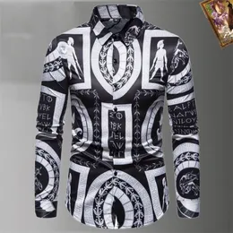 Mens Disual Shirt Designer هندسة بلود الأزياء بوربريس طويلة الأكمام البولو قميص صف واحد زر الأعمال الكلاسيكية جودة القطن بورت القمصان غير الرسمية#031