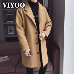 Trench da uomo Giacca in lana Abbigliamento da lavoro Casual oversize Sprin Cappotto Giacca a vento maschile Capispalla per uomo 230831