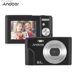 Camcorders Andoer Digital Camera 1080P Face Detection Anti-shaking Built-in 2PCS Batteries 1/4 Mounting with Hand Strap Carry Pouch Q230831