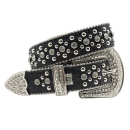 Bälten BB Belt Diamond Belt Fashion Luxury Crystal Stift Pin Buckle Belt Cinto de Strass Belts For Women Jeans Decoration 230831