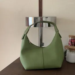 Bolsos de noche Bolso de axila de cuero suave de gran capacidad Dumpling de mujer Moda Color sólido Simple Un hombro Cruz Cuerpo Mano