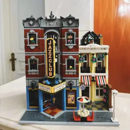 أيقونات ألعاب المركبات 10312 شارع View Architecture Jazz Club Pizizeria Shop Modular Building Builds مجموعة تعليمية للأطفال هدية 230830