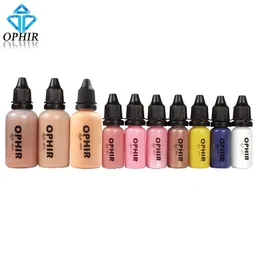 Foundation OPHIR 10 Bottles Airbrush Makeup Inks Set with 3 Colors Air 2x Blush 5x Eyeshadow for Face Paint Salon 230830