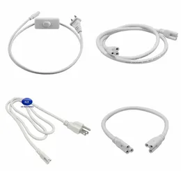 T5 T8 connecting wire Power cords with standard US plug for T5 T8 integrated led tubes 3 Prong 100cm 150cm extension Cable LL