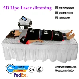 Luz vermelha máquina de emagrecimento laser lipo perda de peso anti celulite profissional 5d maxlipo lipolaser queima de gordura terapia de dor salão de beleza uso doméstico