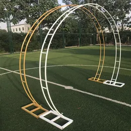 New wedding props background double circle simulation flower row door post arch rack Wedding Birthday Christmas decoration241O