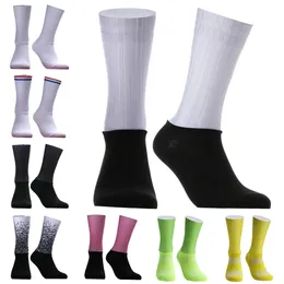 Sports Socks Anti Slip Silicone Seamless Aero Summer Breathable Cycling Men Women Road Bike Calcetines Ciclismo 230830