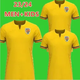 2023 Romania Squadra Nazionale Mens Maglie di Calcio STANCIU ALIBEC STANCIU Casa ALIBEC Maglie di Calcio Gialle Manica Corta Uniformi 66666