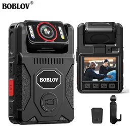 Minikameror Boblov M7 Pro 4K GPS Body Mounted Camera 128 GB Video Recorder 180 Rotera 4000mAh Battery för 15 timmar inspelning Bodycam 230830