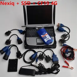nexiq usb link 2 heavy duty truck diagnostic Tool scanner 125032 with laptop cf19 touch screen super ssd full cables194f