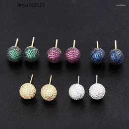 Stud Earrings SINZRY Hemispherical Cubic Zirconia Classic Design Women's